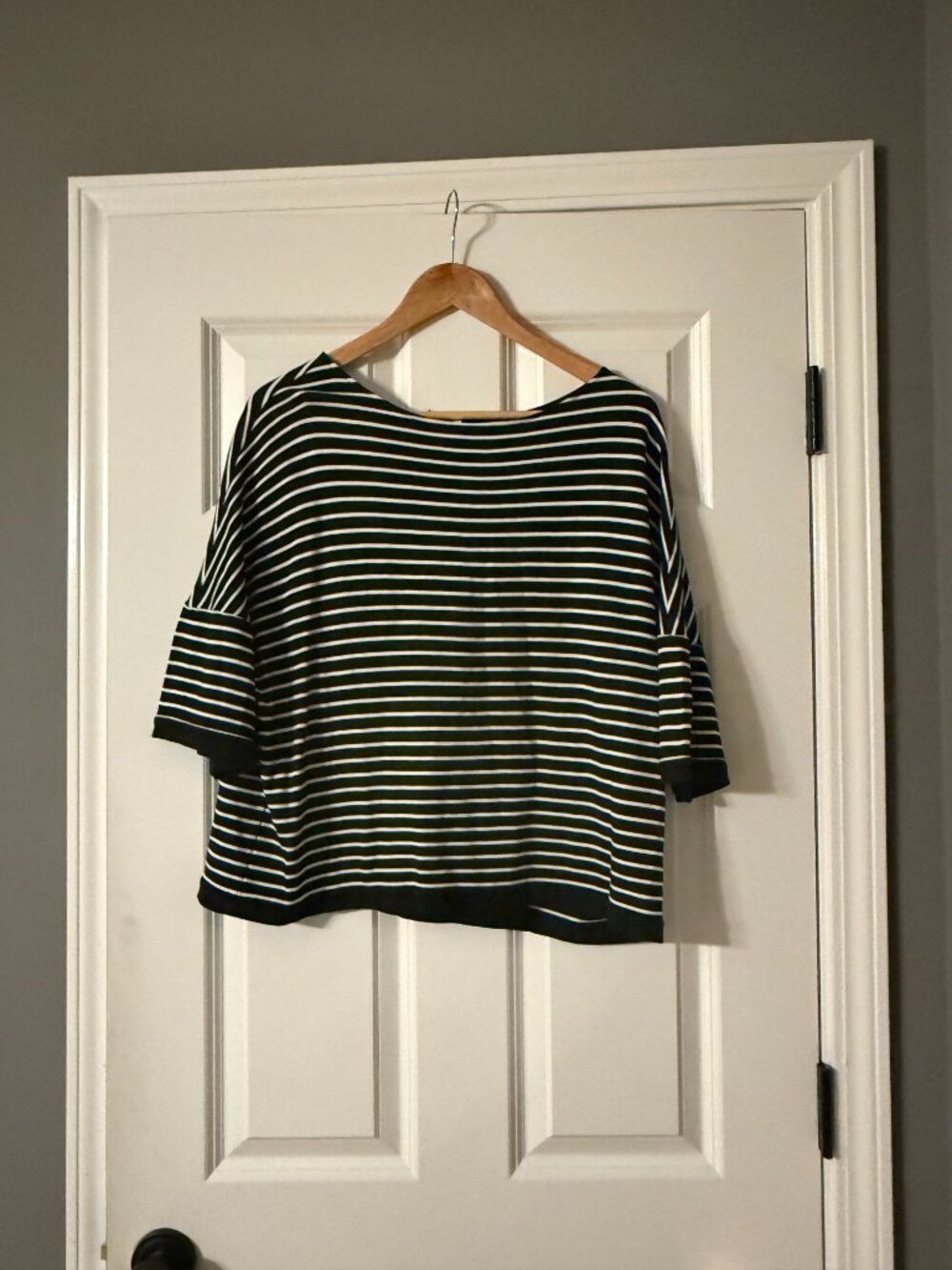 **Lafayette 148 Black & White Striped Top**